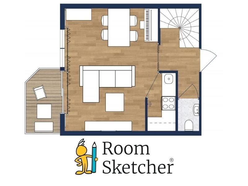 RoomSketcher 2D Floor Plan first floor.