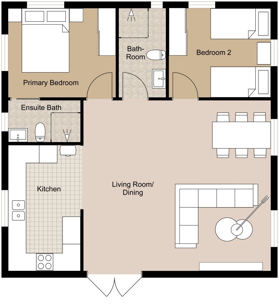 30x30 2D Floor Plan