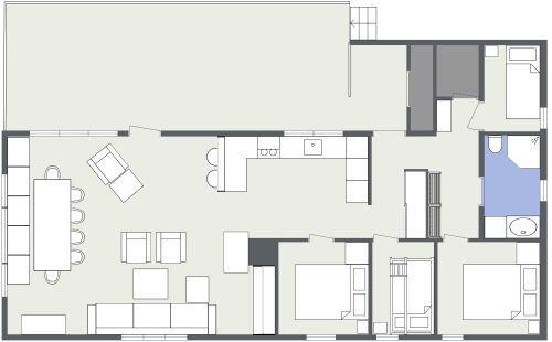 4 Bedroom Cabin Floor Plan