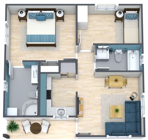 600 sq ft House Plan