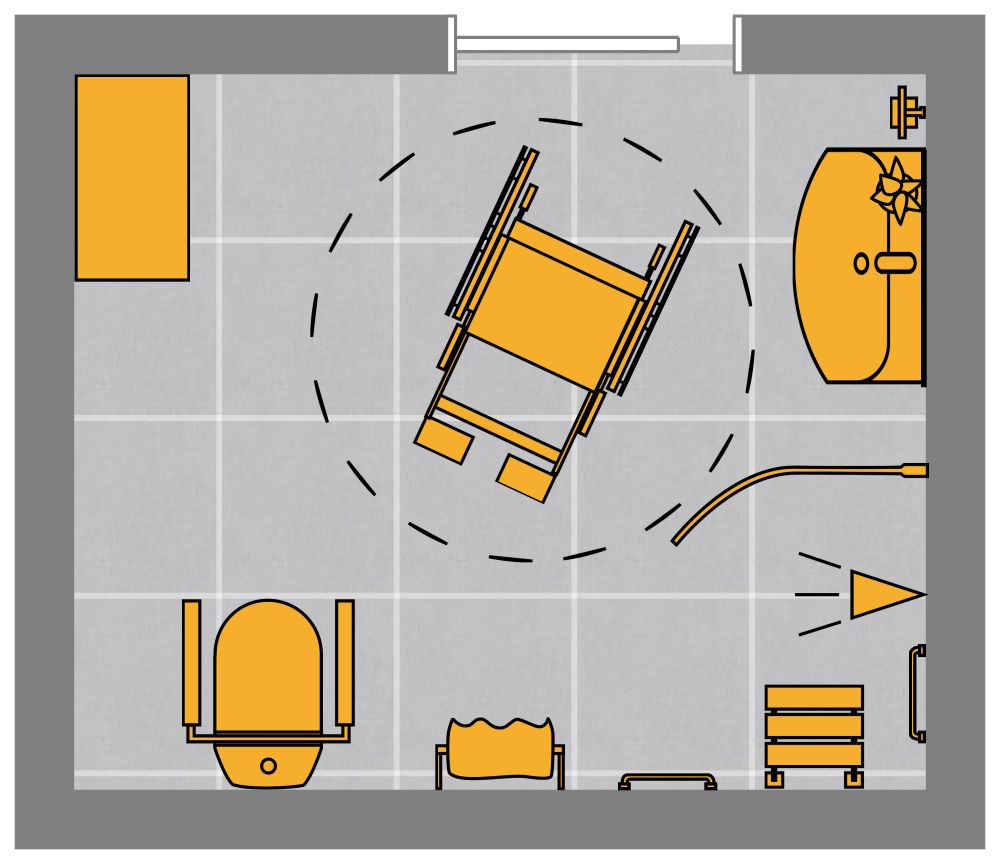 Accessible Bathroom 2D Floor Plan 