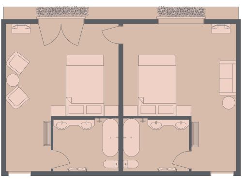 Adjoining Parisian Hotel Rooms