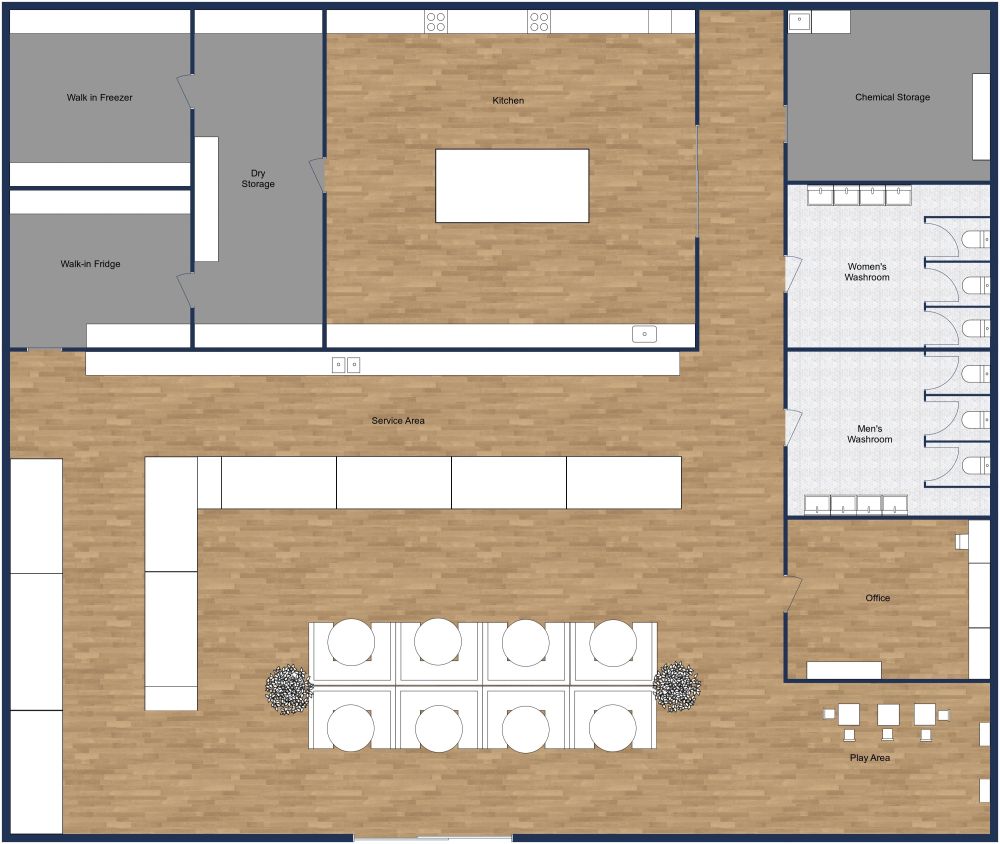 Bakery 2D Floor Plan