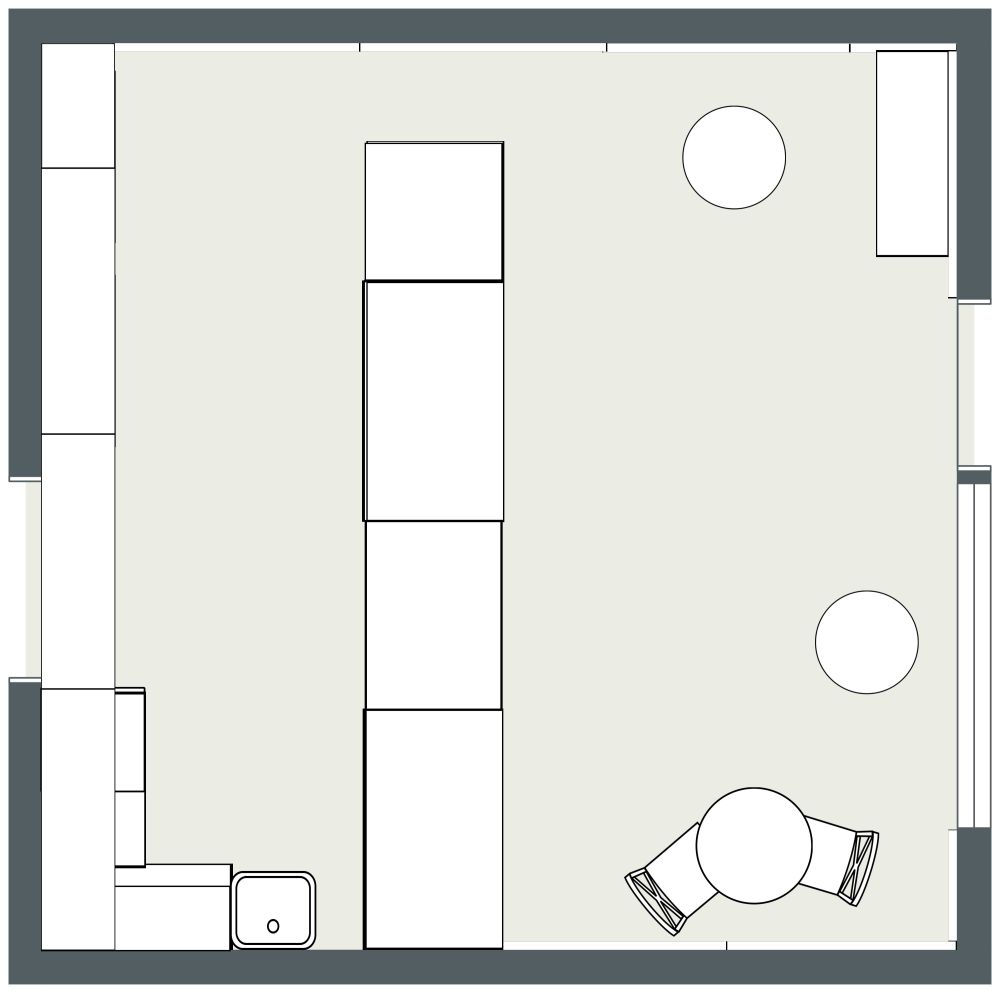 Café Floor Plan 2D