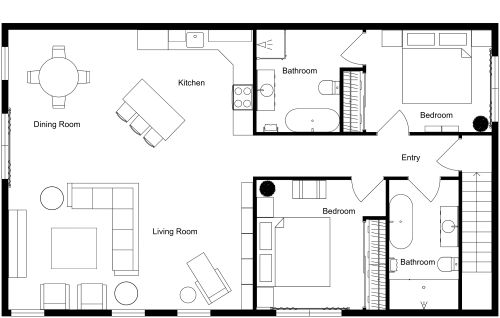 Condo Floor Plan with Garage​