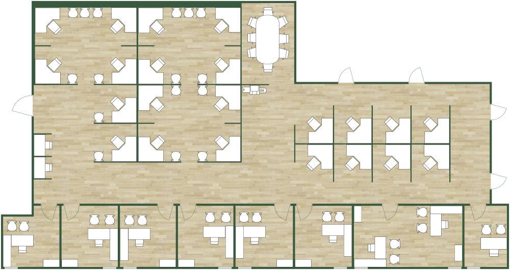 Cubicle 2D Floor Plan