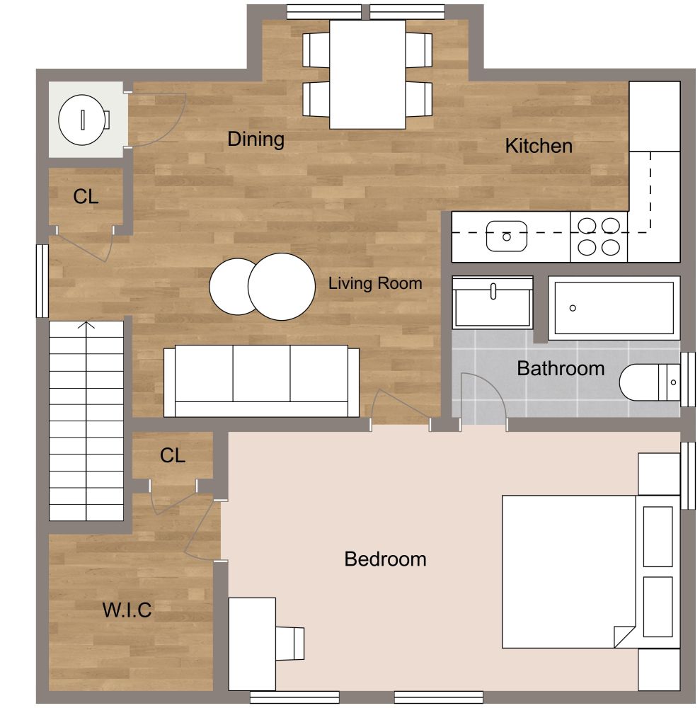 Double Garage Apartment Plan 2D