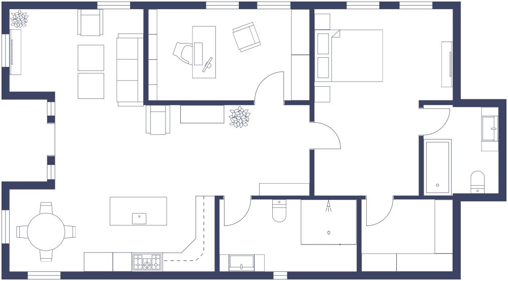 2D Floor Plan Container House Design