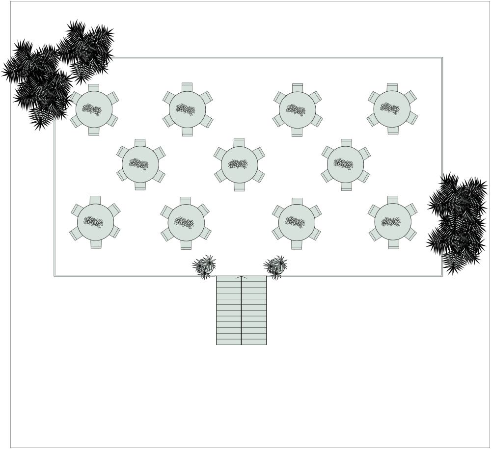 Floor Plan for Beach Wedding Venue 2D Floor Plan