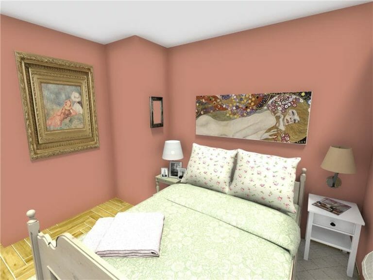 Rachel from Friends pink bedroom.