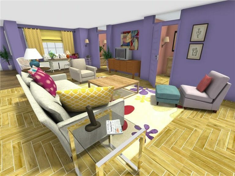 Friends tv show apartment living room monica.
