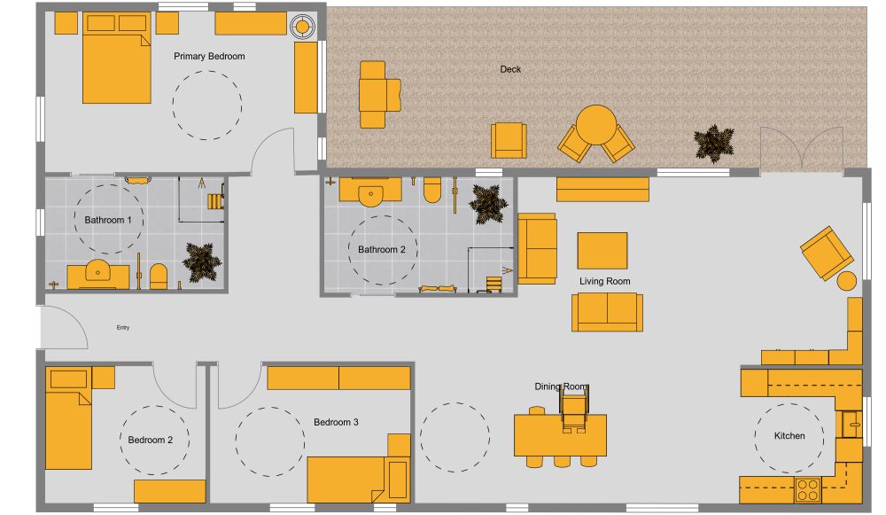 Handicap Accessible House Floor Plan 2D Floor Plan