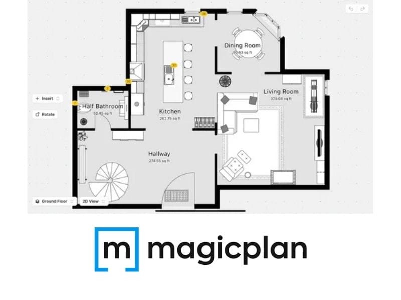magicplan 2D floor plan first floor.