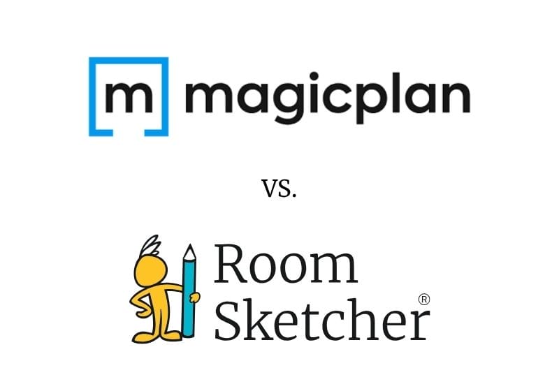 magicplan vs. RoomSketcher logos.