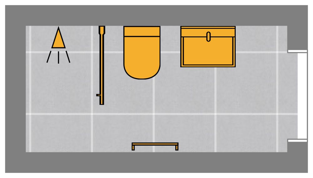 2d Rectangular Bathroom Layout
