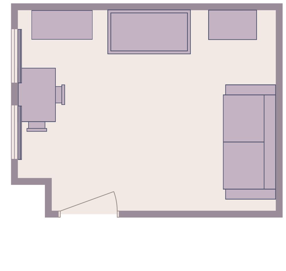 Nursery Room Layout 2D Floor Plan