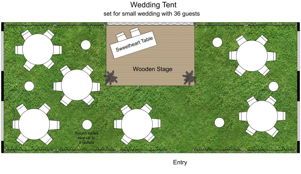 Romantic Alfresco Wedding 3D Floor Plan