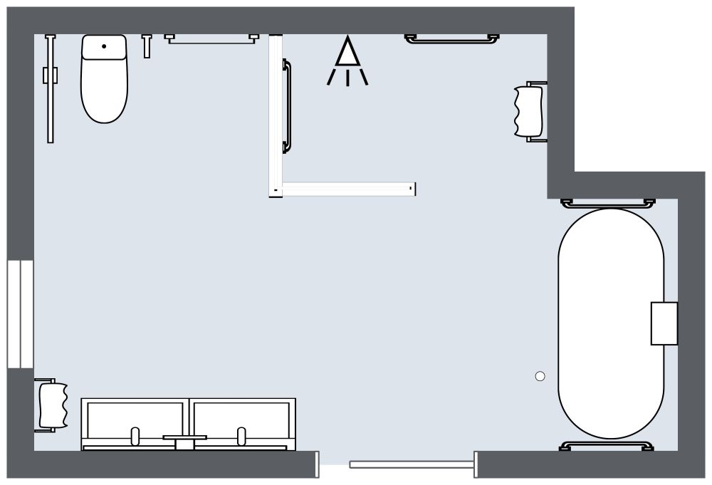 Senior Bathroom 2D Floor Plan