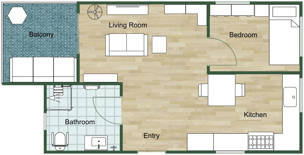 Senior Independent Living Floor Plan 2D Floor Plan