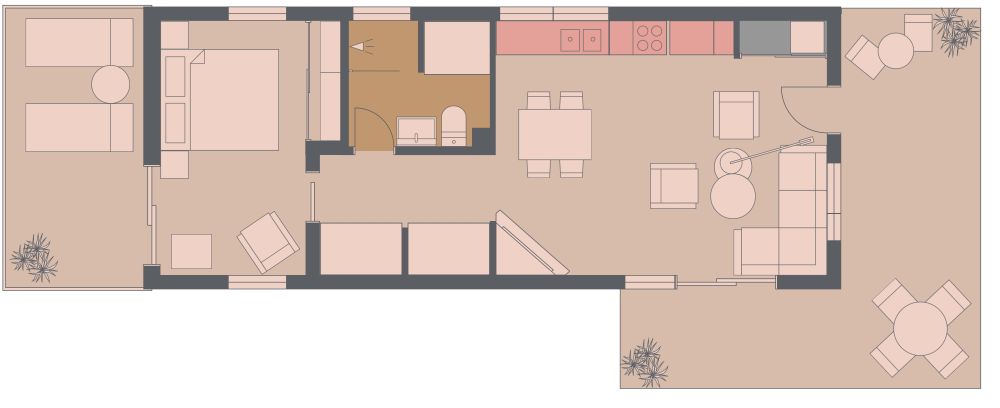 Shipping Container House 2D Floor Plan