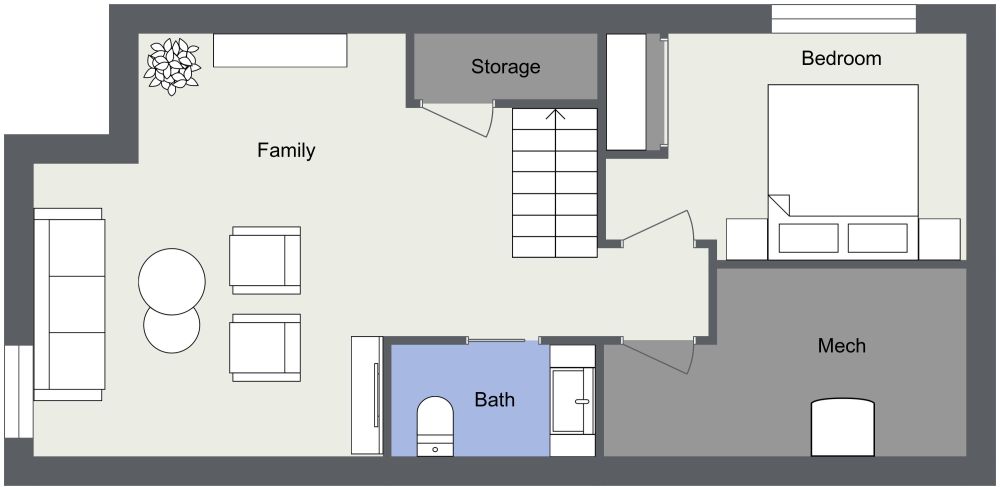 Small Basement Layout 2D