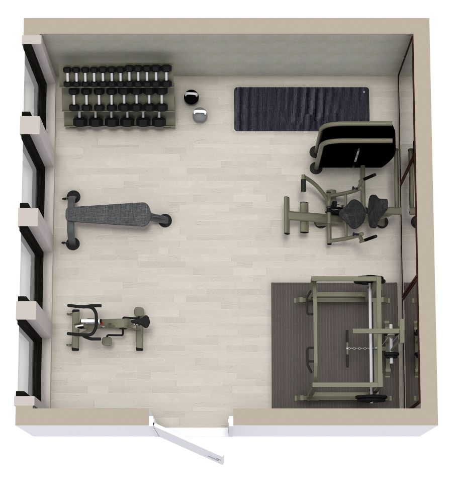 Small Gym Interior Design Concept