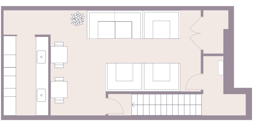 Speakeasy Bar 2D Floor Plan