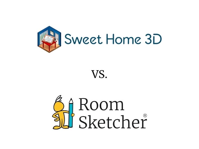 Sweet Home 3D logo vs. RoomSketcher logo.