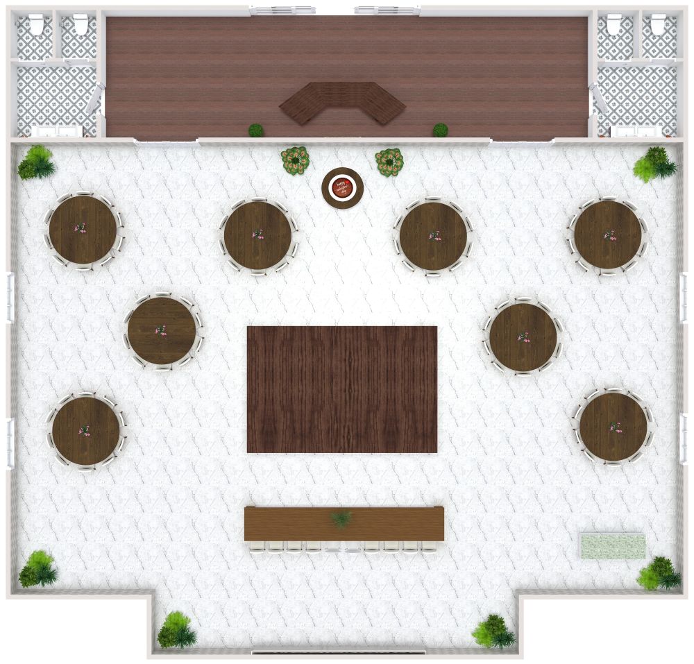 Table Layout for Wedding Venue