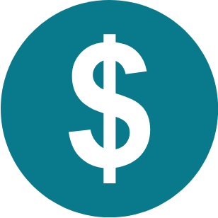 A dollar sign icon denoting the 20% commission that affiliate partners receive with the RoomSketcher affiliate program.