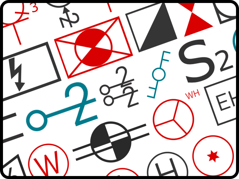 Some of the electrical symbols now available in RoomSketcher for better electrical floor plans.
